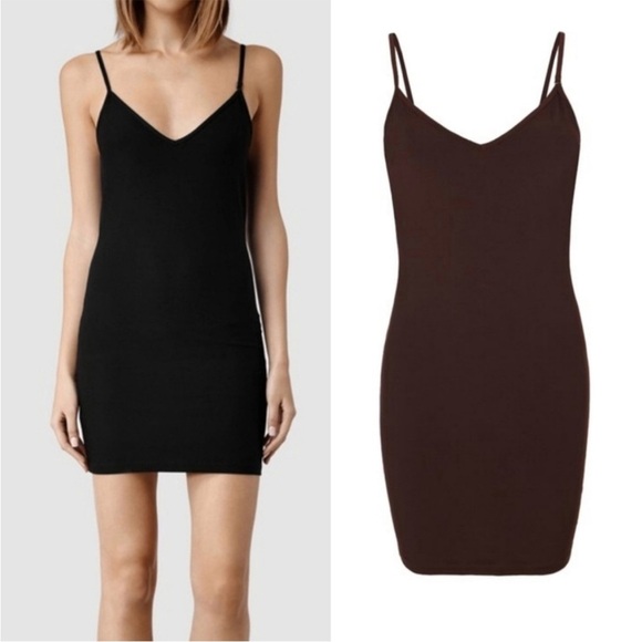 NEW All Saints Spitalfields Bandeau V Slip Dress in Ox Blood Size 10 - Picture 1 of 8